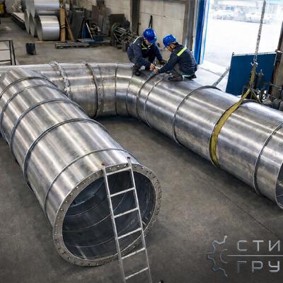 Промышленные стальные газоходы для котлов и дымовых труб